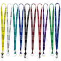 1/2" Overseas Silkscreen Lanyard (Overseas Production 6-8 Weeks)